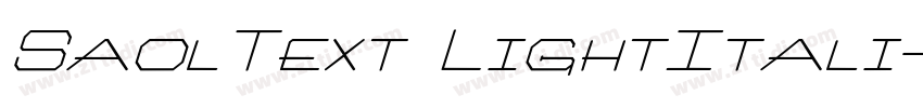 SaolText LightItali字体转换